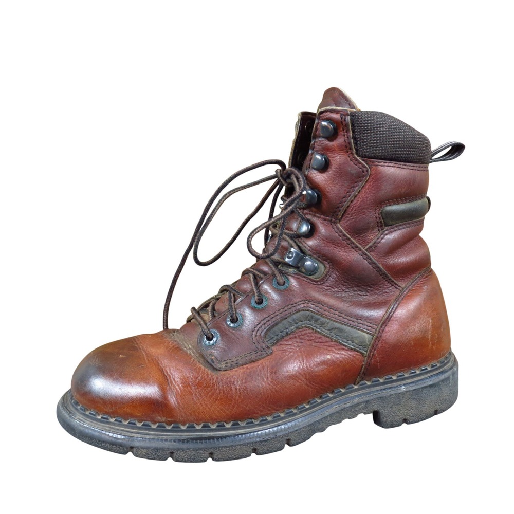 Red Wing 938 Mens Work Boots Size 7 Electrical Hazard EH Brown Leather Lug Sole